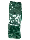 Attico Green Embroidered Sequinned Belt In Green