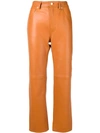 ACNE STUDIOS ACNE STUDIOS 5 POCKET LEATHER TROUSERS - BROWN