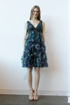 MARCHESA NOTTE Marchesa Notte Sleeveless Floral Cocktail Dress N31C0942,N31C0942