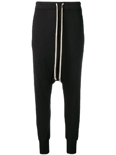 Rick Owens Lilies Dropped Crouch Trousers - 黑色 In Black