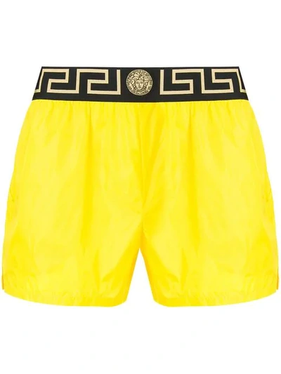 Versace Greca泳裤 - 黄色 In Yellow