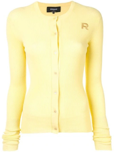 Rochas Ribbed Knit Cardigan - 黄色 In Yellow