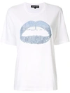 MARKUS LUPFER MARKUS LUPFER SEQUIN LIPS T-SHIRT - WHITE