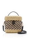 Poolside Ashleigh Striped Raffia Bag In Neutral