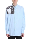 RAF SIMONS LIGHT BLUE COTTON SHIRT,10899378