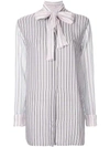 JW ANDERSON STRIPED BOW TIE SHIRT