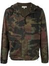 ALEX MILL ALEX MILL TROPICAL CAMO HOODED JACKET - GREEN