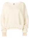 BEN TAVERNITI UNRAVEL PROJECT DISTRESSED KNITTED JUMPER