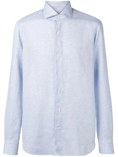 Barba Classic Shirt In Blue