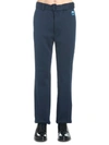 Prada Blue Polyester Pants In Blue