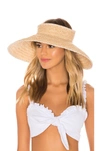 Hat Attack Whipstitch Roll Up Travel Visor In White