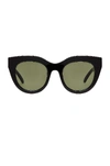 Le Specs Air Heart Cat-eye Acetate And Gold-tone Sunglasses In Black & Smoke