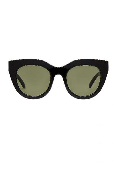 Le Specs Air Heart Cat-eye Acetate And Gold-tone Sunglasses In Black