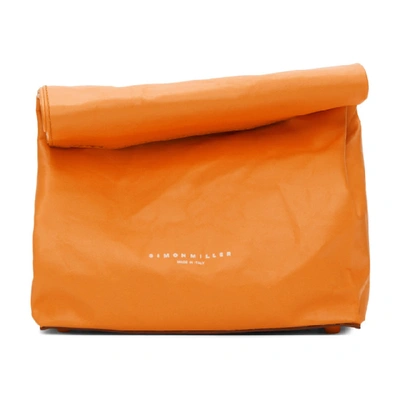 Simon Miller Small Lunchbag Clutch In Orange