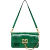 GIVENCHY GREEN SNAKE SMALL CHARM SHOULDER BAG