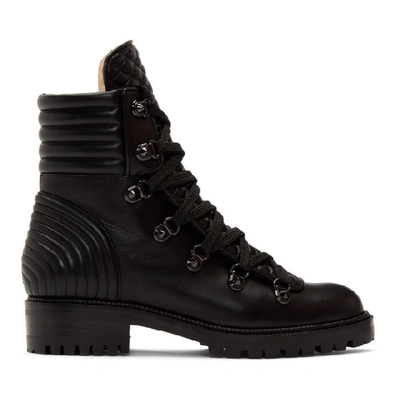Christian Louboutin Mad Spiked Quilted Leather Ankle Boots In Black