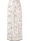 ALYSI ALYSI SMALL FLORAL PRINT TROUSERS - NEUTRALS