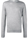 John Smedley Lundy Pullover Crew Neck Long Sleeve - Silver In Grey