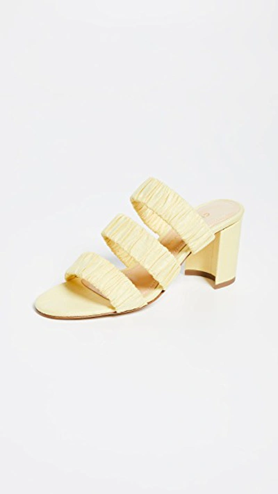 Chloe Gosselin 70mm Delphinium Slide Sandals In Lemon