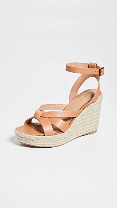 Soludos Charlotte Wedge Espadrilles In Nude