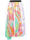 EMILIO PUCCI EMILIO PUCCI RIVERA PRINT PLEATED MID-LENGTH SKIRT - PINK