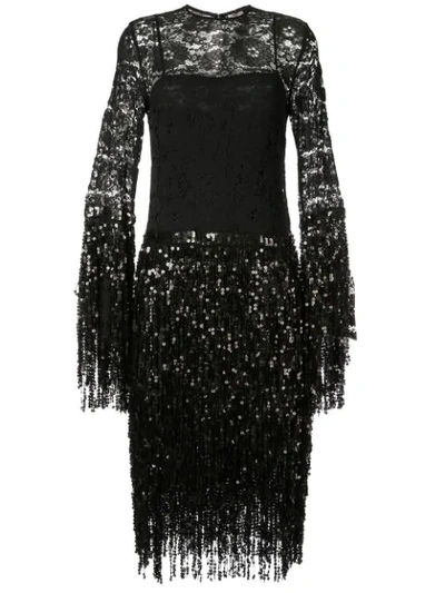 Romance Was Born Disco Dame Midi Dress In Black