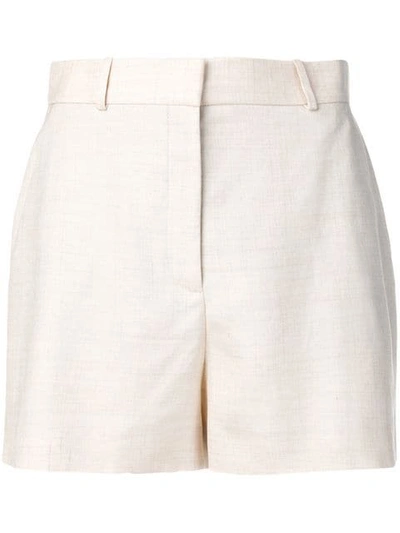 Stella Mccartney Taillenhohe Shorts In Neutrals