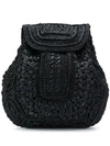 ALBERTA FERRETTI ALBERTA FERRETTI RUCKSACK MIT STROH - SCHWARZ