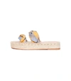 LOEFFLER RANDALL Daisy Two Bow Espadrille Platform Sandal in Dandelion/Rain