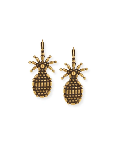 Auden Pineapple Drop Earrings In Gold