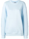 COURRÈGES COURRÈGES EMBROIDERED LOGO SWEATSHIRT - BLUE