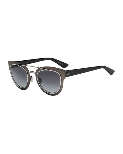 Dior Chromic Square Acetate Sunglasses In Black/silver