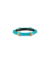 ARMENTA NEW WORLD TURQUOISE ENAMEL DIAMOND CRIVELLI STACK RING,PROD220480049