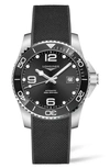 LONGINES HYDROCONQUEST AUTOMATIC RUBBER STRAP WATCH, 41MM,L37814569