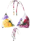 DOLCE & GABBANA FLORAL PRINT BIKINI TOP