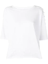LEVI'S LEVI'S: MADE & CRAFTED CROCHETED SLEEVE T-SHIRT - WHITE