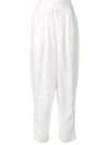 ISABEL MARANT ISABEL MARANT HIGH WAISTED TAPERED TROUSERS - WHITE