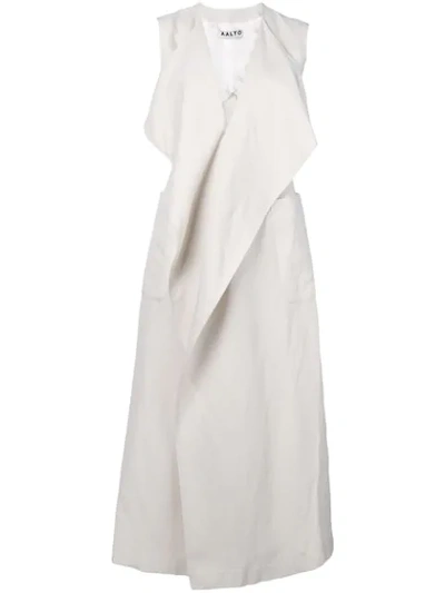 Aalto Sleeveless Coat Dress In White