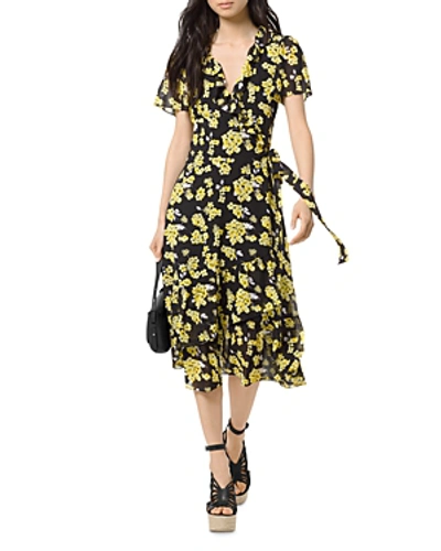 Michael Kors フローラルプリント MIDI ワンピース Midi Wrapdress Michael Kors Floral Print Midi Dress Michael