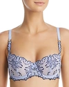 Chantelle Champs Elysees Lace Unlined Demi Bra In Serenity Blue