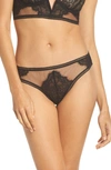 Thistle & Spire Thistle And Spire Eyelash Lace Mirage Thong In Black
