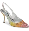 DOLCE & GABBANA RAINBOW CRYSTAL SLINGBACK PUMP,CG0308AK098