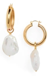 LIZZIE FORTUNATO GOLD MOOD CULTURED PEARL EARRINGS,SS19-E019-ND-1