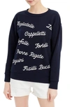 Jcrew Pasta Sweatshirt In Navy