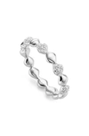 MONICA VINADER NURA TEARDROP DIAMOND ETERNITY RING,SS-RG-CDEM-DIA