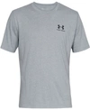 Under Armour Men's Sportstyle Left Chest Short Sleeve In Steel Light Heather/black