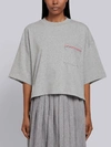 THOM BROWNE THOM BROWNE RWB-STRIPE BOXY T-SHIRT,FJS032A0004213420345