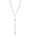 ADRIANA ORSINI Blanc Slider Plated Sterling Silver &5-5.5MM, 6-6.5MM, 7-7.5MM, 8-8.5MM Freshwater Pearl Lariat Neck