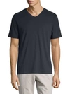 Vince Men's Pima Cotton V-neck Tshirt In Coastal Blue