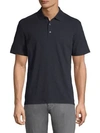Vince Men's Solid Short Sleeve Polo In Coastal Blue